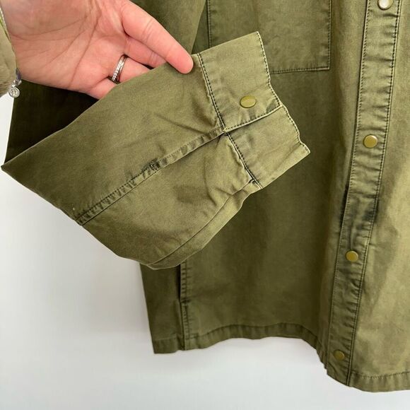 Penfield Men’s Blackstone Olive Green Cotton Twill Snap Closure Shirt Jacket - Picture 11 of 14